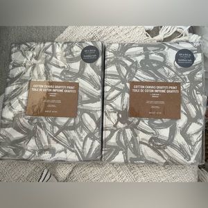 West Elm Curtain Panels - Graffiti Print